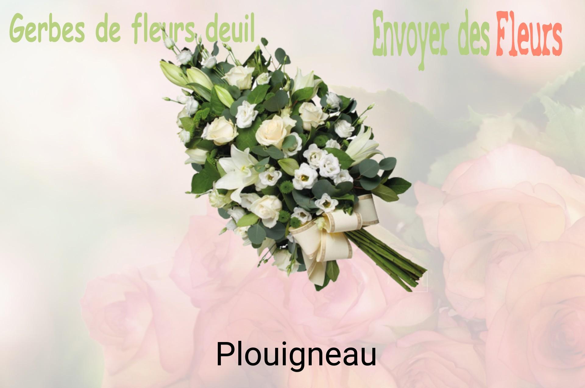 Gerbe de fleurs de deuil livrée à Plouigneau